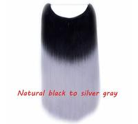 20 IN Finte Capelli Estensione Invisibile Filo Sintetico N Clip one piece 64