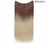 20 IN Finte Capelli Estensione Invisibile Filo Sintetico N Clip one piece 64