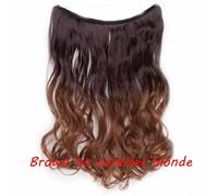 20 IN Finte Capelli Estensione Invisibile Filo Sintetico N Clip one piece 64