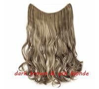 20 IN Finte Capelli Estensione Invisibile Filo Sintetico N Clip one piece 64