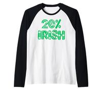 20% irlandesi Venti 20% per Cento Irlanda Uomini Donne & Bambini Maglia con Maniche Raglan