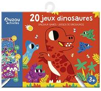 20 JEUX DINOSAURES: Avec 1 feutre effaçable