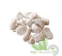 20 KG CIOTTOLI DECORATIVI SASSI AIUOLA GIARDINO BIANCO CARRARA 15/25 MM NATURALI
