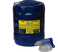 20 L MANNOL TS-14 UHPD 15W-40 API CJ-4/SN Olio Motore Sintetico + Rubinetto