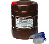 20 L PEMCO Diesel G-7 Uhpd 10W-40 Blu Api CJ-4 olio motore Sintetico Rubinetto