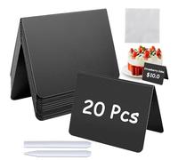 20 lavagnette cancellabili - segnaposto comunione 100x75 mm - mini segnaposti battesimo in PVC con 2 pennarelli e panno pulizia - lavagna cancellabile a A per matrimoni, feste, ristorazione e buffet