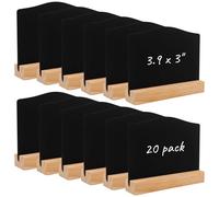 20 lavagnette in legno a doppio lato, piccole lavagne ad arco per matrimoni, feste, etichette decorative