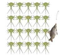 20 legami realistici per mosca - Ninfa componenti del corpo, esche per alla trota legate a mano per salmone, basso Fly Fishing Lures, a mosca per trote, bassi, principianti