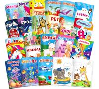 20 libri da colorare per bambini dai 4 agli 8 anni e dai 2 ai 4 anni, regali di Natale per Halloween, feste di compleanno, regali scolastici, attività scolastiche, includono unicorno, sirena, alpaca,