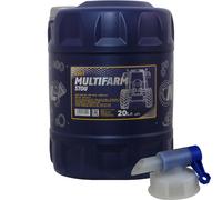 20 Litri MANNOL Olio Motore SAE10W-30W Multifarm STOU Engine Oil + Auslaufhahn