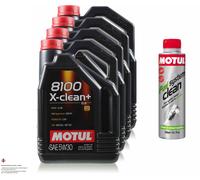 20 Litri MOTUL 8100 X-Clean+ 5W-30 Olio Motore 300ml Fuel System Clean 11268561