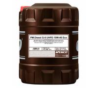 20 Litri PEMCO DIESEL G-6 UHPD 10W-40 ECO API CI-4/SL Olio Motore Sintetico