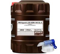 20 Litro PEMCO Hypoid Lsd 85W-40 GL-5 Api Ls Olio per Ingranaggi + Rubinetto