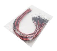 20 luci a diodi LED rosse pre-cablate da 5 mm (lente trasparente rotonda trasparente DC 12V) con 680 ohm 1/4W di resistenza e indicatore di filo da 26awg che LED da 5 mm