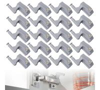 20 luci a LED con sensore a LED, universale, per cerniere interne (bianco caldo), per armadio, sensore a LED, funzionamento a batteria, per armadi e armadi