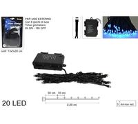 20 Luci Led a Batteria Blu con Giochi di Luce