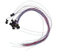 20 luci per costruzione ferroviaria, disco da 6 mm, per 3 V, 20 pezzi | LED bianchi caldi, per il funzionamento a 3 V, precablati pronti da installare, si adattano a layout HO, bagliore realistico