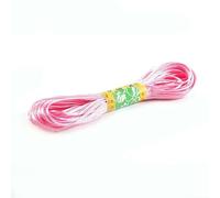 20 m 1,5/2 mm di nylon misto colore nero, cordoncino in raso cinese con nodi, in seta, perline, intrecciato, Shamballa, filo rosa, 1,5 mm, 20 m