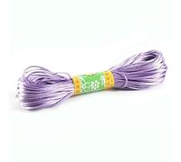 20 m 1,5/2 mm di nylon nero a coda di topo in raso cinese con nodi in seta macramè, perline, filo intrecciato Shamballa, filo viola chiaro, 1,5 mm 20 m