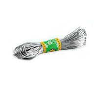 20 m 1,5/2 mm di nylon nero con motivo a coda di topo, in raso cinese, in seta, perline, intrecciato, Shamballa, filo grigio, 2,0 mm, 20 m