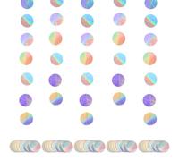 20 m di carta glitterata colorata a forma di cerchio, 4 pezzi da appendere, ghirlanda rotonda iridescent per compleanno, matrimonio, festa, decorazione