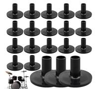 20 manicotti corti per batteria da 3,7 cm, resistenti all'usura, non sbiadiscono, facili da sostituire per prestazioni stabili, ideali per gli amanti della musica