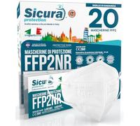 20 Mascherine FFP2 Certificate BIANCHE SICURA Protection Made in Italy BFE ≥99% Mascherina ffp2 vera Marcatura EFFETTO PULITO e sigillata EN 149:2001+A1:2009