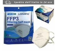 20 Mascherine FFP3 Certificate CE Bianche Protettive con 5 Strati Senza Valvola