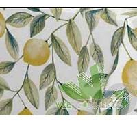 20 METRI LINEARI TOVAGLIA TOVAGLIATO PLASTIFICATA PVC LIMONI GIALLO H 140 CM