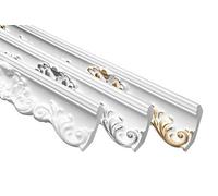 20 Metri Listelli Profile Indoor Decorazione Polistirolo Stucco 52x63mm, B-35 Oro