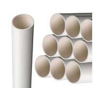 20 Metri Tubo Rigido Bianco In PVC Diametro 16mm, Passacavi a Parete per Cavi Elettrici, 10 Pezzi da 2 Metri (D16mm)