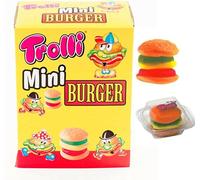 20 MINI BURGER GOMMOSI CARAMELLE GOMMOSE TROLLI HAMBURGER PANINO BIG MAC BOX
