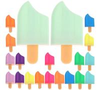 20 mini evidenziatori - pastello - popsicle - design a forma di penna highlighter - punta a cuneo 1 - 3 mm - evidenziatore piccolo in alla moda - per scuola, università o ufficio