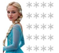 20 mini fermagli per capelli a forma di fiocco di neve con strass scintillanti, accessori per capelli da sposa, per donne e ragazze, decorazioni per capelli invernali, Natale, Halloween, feste