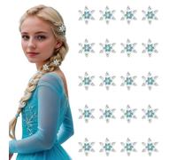20 mini fermagli per capelli a forma di fiocco di neve con strass scintillanti, forcine decorative per capelli da sposa, accessori per capelli da sposa, per donne e ragazze, decorazioni per capelli