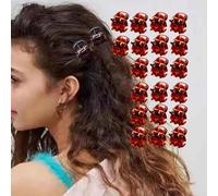 20 mini fermagli per capelli, piccoli fermagli per capelli da donna, in plastica, multifunzione, accessori per capelli, idea regalo, cachi, 1,8 x 1,5 x 1,2 cm