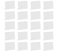 20 mini lavagne in acrilico, 100 x 75 mm, cancellabili, a forma di L, per buffet, matrimoni, feste (bianco)