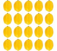 20 mini limoni finti gialli, frutta artificiale, accessori decorativi, in schiuma di plastica, frutta come decorazione per casa, feste, artigianato, fotografia, regalo, 3-6 cm