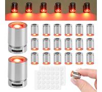20 mini luci a LED, micro LED con 40 punti adesivi, piccole luci a LED per illuminazione della casa delle bambole, luci in miniatura per mini casa delle bambole, accessori fai da te, Natale (rosso)