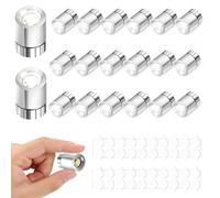 20 mini luci a LED per illuminazione della casa delle bambole, piccole luci a LED bianche con batteria e 40 punti di colla, mini luci in miniatura, per modelli in miniatura, palloncini, decorazioni