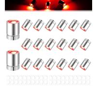 20 mini luci a LED per illuminazione della casa delle bambole, piccole luci a LED rosse con batteria e 40 punti di colla, mini luci in miniatura, per modelli in miniatura, palloncini, decorazioni fai