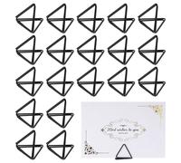 20 Mini Portanome per Tavolo, Portacard Triangolo (1.1x1.3" Nero)