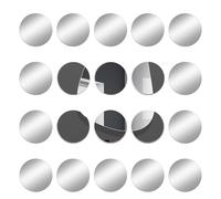 20 mini specchi, 5 cm, autoadesivi, rotondi, piastrelle a specchio, autoadesive, specchi decorativi, rotondi, piccoli adesivi a specchio, specchio rimovibili, per la casa e l'artigianato
