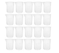 20 misurini in plastica da 50 ml, per miscelare la vernice in resina epossidica