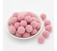 20 mm, circa 50 mini pompon colorati per il fai da te, palline in feltro colorate, piccole palline di peluche per decorare, cucito, artigianato, fai da te, rosa antico A