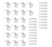 20 mollette per scaffali in plastica robusta con viti in acciaio e tubi di espansione per un montaggio forte e sicuro