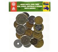 20 monete esotiche provenienti da Asia, Medio Oriente, Africa, Oceania, Sud America - Vecchie monete da collezione per il tuo album, banca o titolari