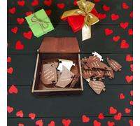 20 motivi per cui ti amo - Puzzle a forma di cuore con scatola per San