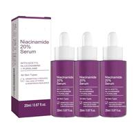 20% Niacinamide Serum - lenitivo, raffinante, nutriente, restringere i pori, schiarire le macchie, anti-età, stimolante l'elasticità, adatto a tutti i toni/pelli (3 pezzi)