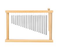 20 Note Chime Bar Table Top Wind Chimes Percussion Instrument (Silver Tone)